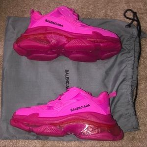 Hot pink triple s balenciagas